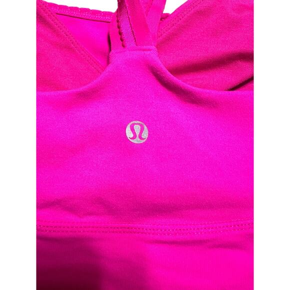 Lululemon Cross My Heart Tank in Paris Pink Size 4 Built in Bra - Picture 4 of 7